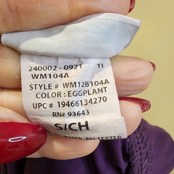 SCRUBSTAR Women's Purple scrub pant Size S - Picture 2 of 12